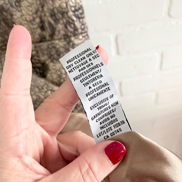 Monique Lhuillier Mini Dress Leopard print Iridescent Jacquard Mobwife Sz 8 - Picture 10 of 16